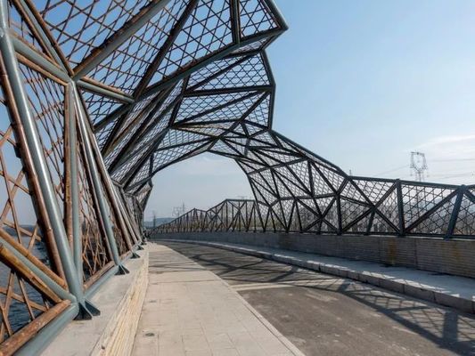 Подгонянный Prefab свет стальное ISO9001 коридора моста стальной структуры
