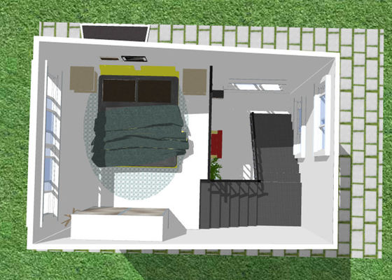 Дом железного каркаса Prefab дуплекса виллы стальной структуры облегченный гальванизировал