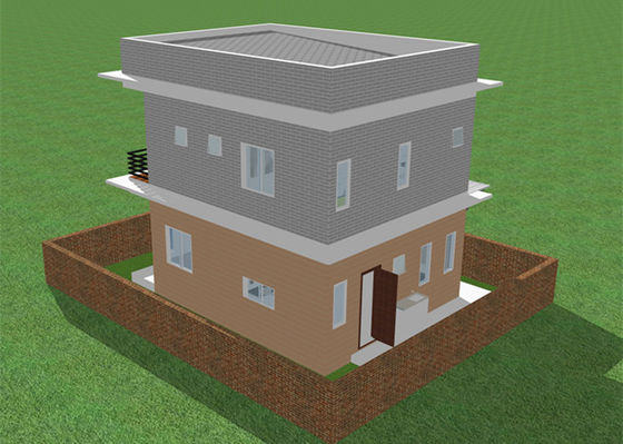 Облегченный Prefab стальной жилой дом железного каркаса стали выплавленной дуплекс-процессом виллы гальванизировал