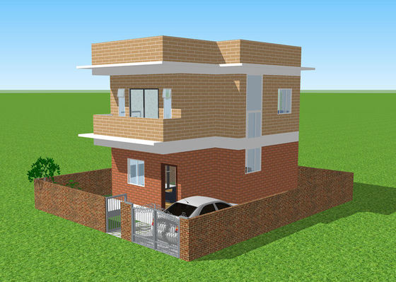 Prefab горячее погружение гальванизировало квартиру облегченной виллы стальной структуры двухшпиндельную