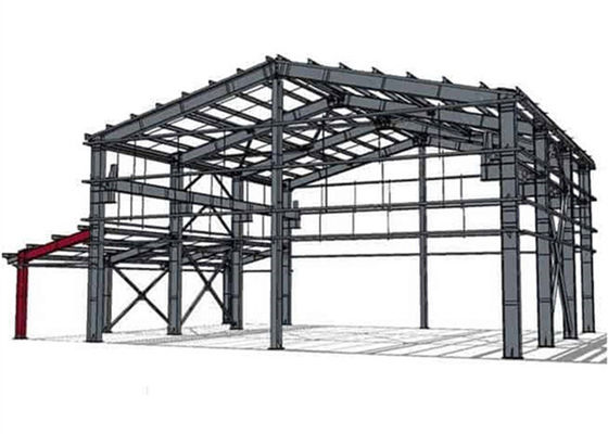 Мастерская изготовления рамки ангара стальной структуры индустрии Prefab стальная
