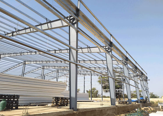 Мастерская изготовления рамки ангара стальной структуры индустрии Prefab стальная