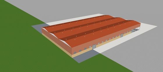 Решетка Префабрикованная стальная конструкция Коммерческий склад Легкий вес
