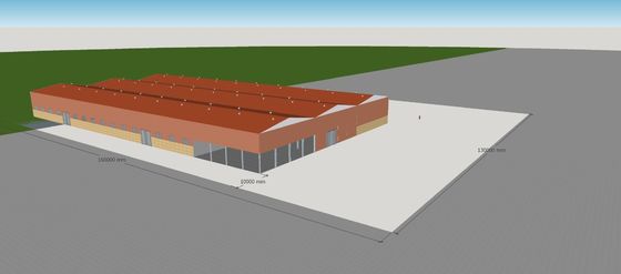Решетка Префабрикованная стальная конструкция Коммерческий склад Легкий вес