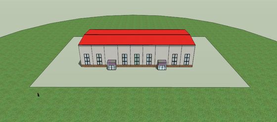 Windproof светлая стальная структура Hall собирает облегченное ISO9001