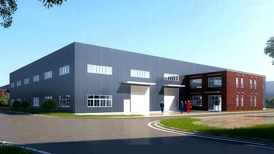 Sloped Roof prefabricated steel construction incorporating floor deck plus concrete designed for modular building solutions in various sectors